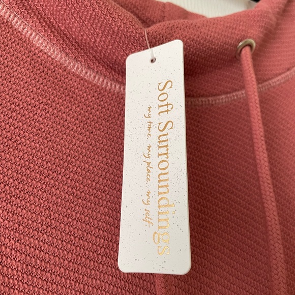 Soft Surroundings Comfy Danika Top in Withered Rose - waffle knit - Picture 4 of 9